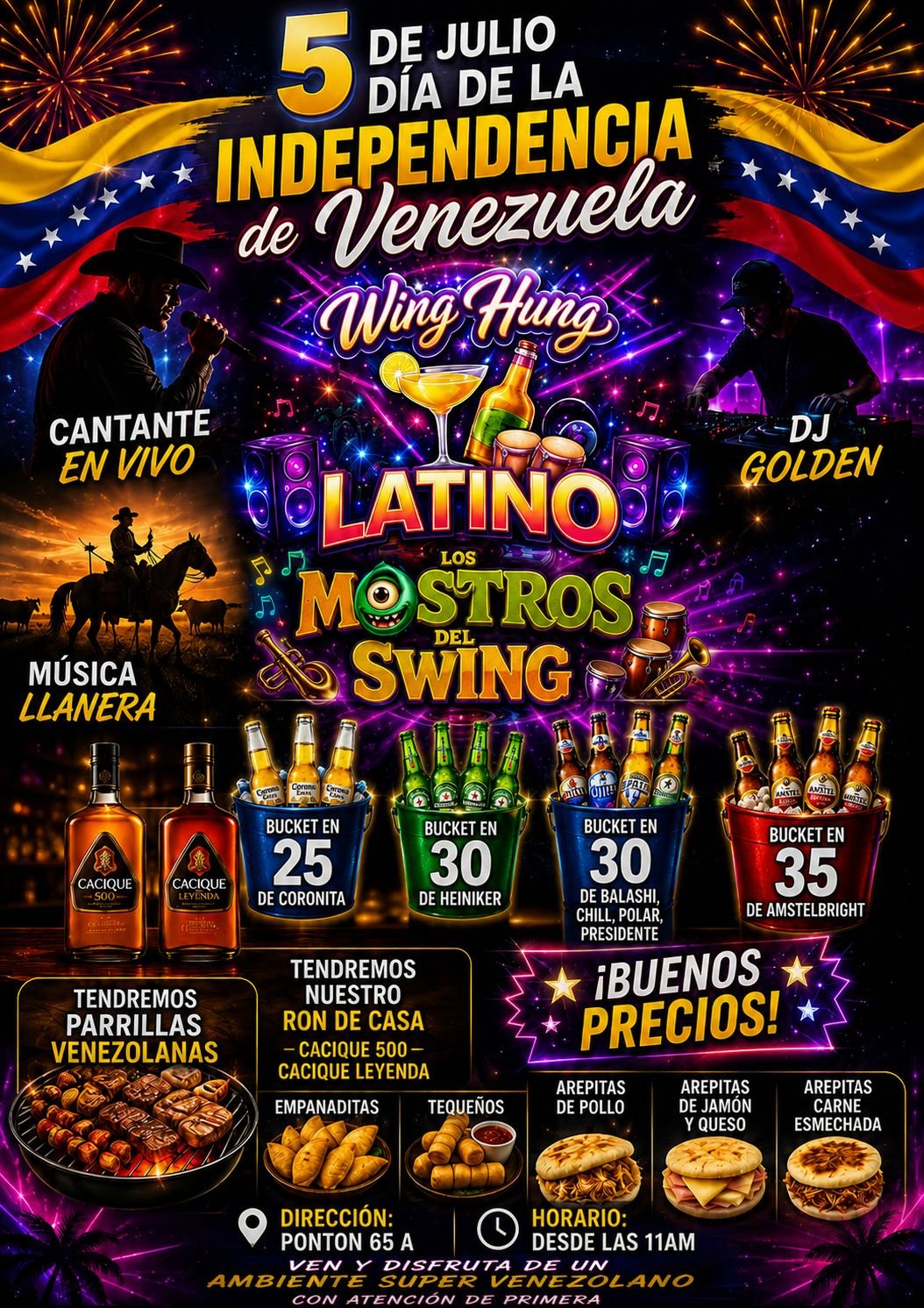 Gran Fiesta 5 de Julio: Independencia de Venezuela en Wing Hung in Aruba